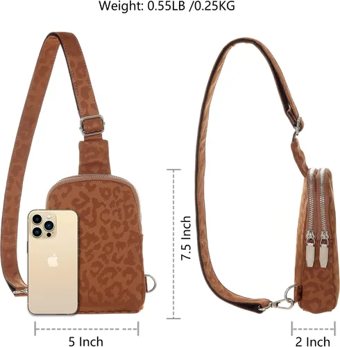 Miniatura 6 de Bolso bandolera pequeño, riñoneras de tela de nailon para mujeres, viajes, senderismo, caminar, regalos para ella