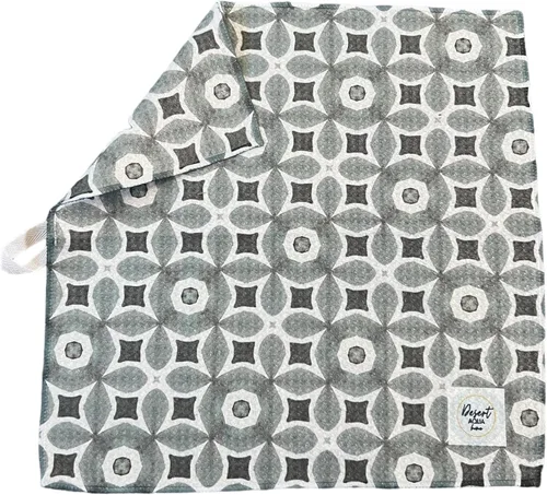 Miniatura 6 de Paños de microfibra con tejido de gofre, paquete de 5, altamente absorbentes, de secado rápido, paño de limpieza de microfibra suave de alta Negro