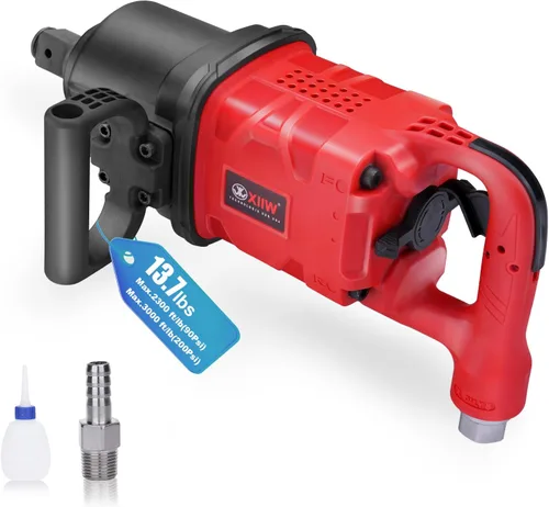 Miniatura 12 de XIIW Llave de impacto neumática de 1/2 pulgada, par máximo 1560 ft-lbs, diseño ligero de 4.4 lb, pistola de impacto neumática de servicio pesado