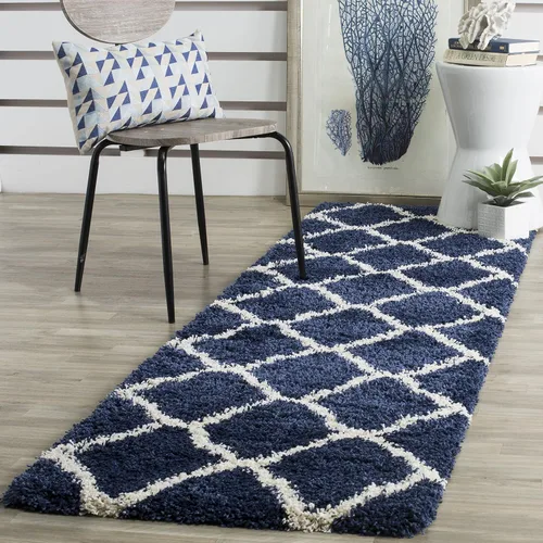 Miniatura 15 de SAFAVIEH Hudson Shag Collection - Alfombra extragrande de 11 x 15 pies, diseño de enrejado, no desprende pelusa y de fácil cuidado, 2 pulgadas