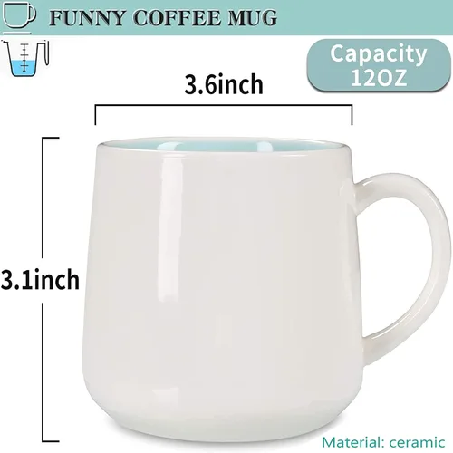 Miniatura 7 de Taza de café divertida de cerámica con caricatura 3D