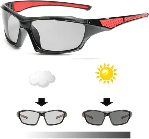 Miniatura 6 de Gafas de lectura bifocales fotocromáticas de transición para hombres y mujeres, gafas de sol deportivas cuadradas rojas para lectores 0 ~+4.00