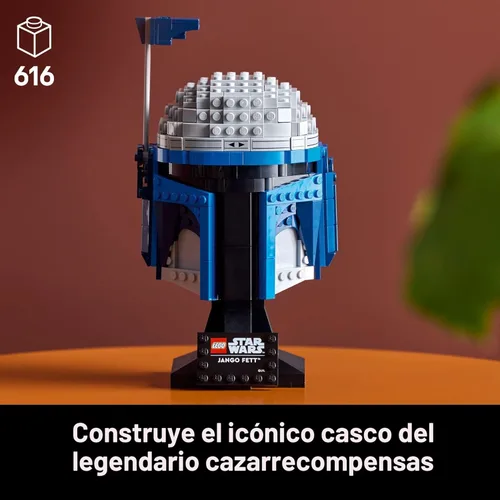 Miniatura 2 de LEGO Casco de Star Wars Jango Fett, kit de modelo de bricolaje para adultos a partir de 18 años, juego de construcción coleccionable, idea