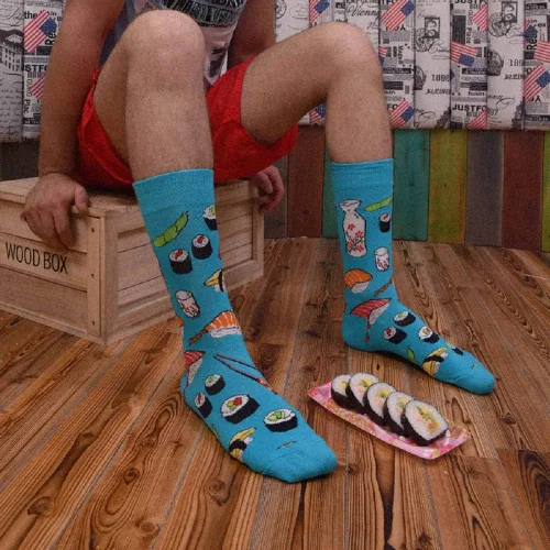 Miniatura 3 de Calcetines de algodón con estampados divertidos y originales para hombre, calcetines de vestir casuales
