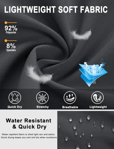 Miniatura 117 de TACVASEN Pantalones cortos deportivos para correr para hombre, 9 pulgadas, de secado rápido, pantalones cortos ligeros de verano, 3 bolsillos