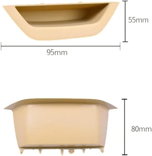 Miniatura 6 de Cubierta de la manija del apoyabrazos delantero izquierdo beige del panel de la manija de la puerta del conductor del reemplazo para BMW X3 X4 F25
