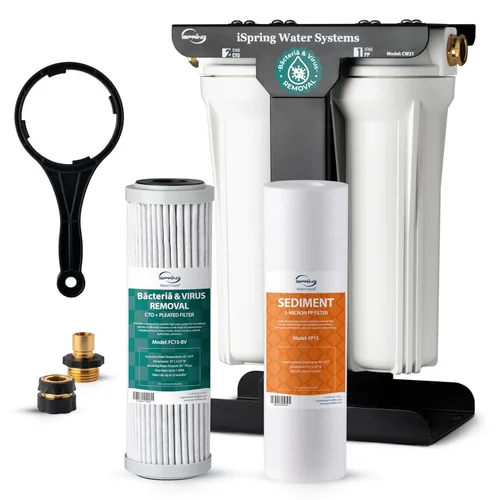 Miniatura 15 de iSpring CW31 Sistema de Filtro de Agua para RV, Sistema de Filtración de Agua de 3 Etapas para RV para Campistas, Conectores Rápidos de Manguera