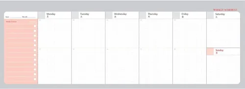 Miniatura 3 de PAPERIAN Brilliant 2021 - Agenda semanal sin fecha con alambre azul (12 x 4.4 pulgadas)