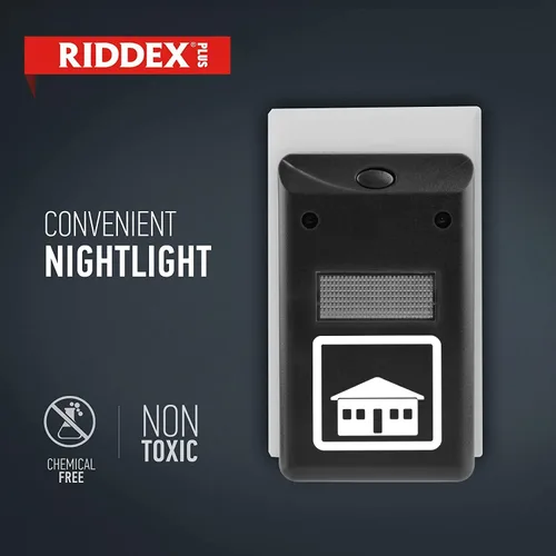 Miniatura 7 de RIDDEX Plus Repelente de Insectos - Enchufe, Disuasivo para Ratones - Control de Plagas para Defensa Contra Ratas, Ratones, Cucarachas, Bichos e