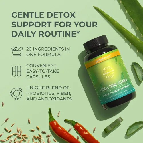 Miniatura 5 de Primal Harvest Limpieza y Desintoxicación Completa del Cuerpo, Limpieza del Hígado, Riñones, Intestino, Estómago y Tracto Digestivo, Botella de 60