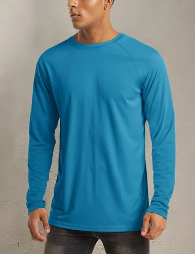 Miniatura 36 de MAGCOMSEN Camisas de manga larga para hombre, protección solar UPF 50+, camisetas atléticas para senderismo, correr, entrenamiento, protección