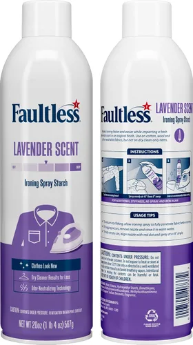 Miniatura 2 de Faultless - Aerosol de almidón para lavandería, latas de 20 onzas para un deslizamiento suave de la plancha en la ropa y la tela incluso en aerosol