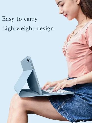 Miniatura 6 de Funda con Teclado y Ratón YEEHi para iPad Air de 11 Pulgadas M3/M2, iPad Air de 5ª/4ª Generación de 10.9" con Ratón, Teclado Desmontable Redondo