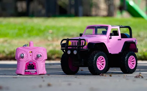Miniatura 2 de Girlmazing 1:16 Jeep Wrangler RC Coches de Radio Control, Juguetes para Niños (Rosado)