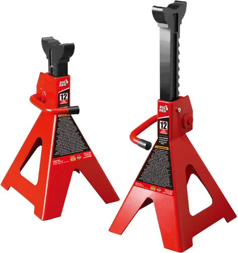 Miniatura 11 de BIG RED T43202 Torin - Gatos de acero resistentes para coches, capacidad de 3 toneladas (6,000 libras), 1 par (no apto para SUV, camiones)