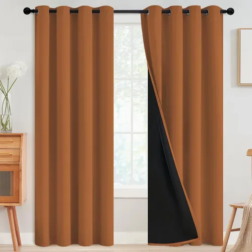 Miniatura 66 de SimpleHome - Cortinas opacas 100% para recámara, cortinas de ventana con ojales beige, con aislamiento térmico, cortinas de oscurecimiento