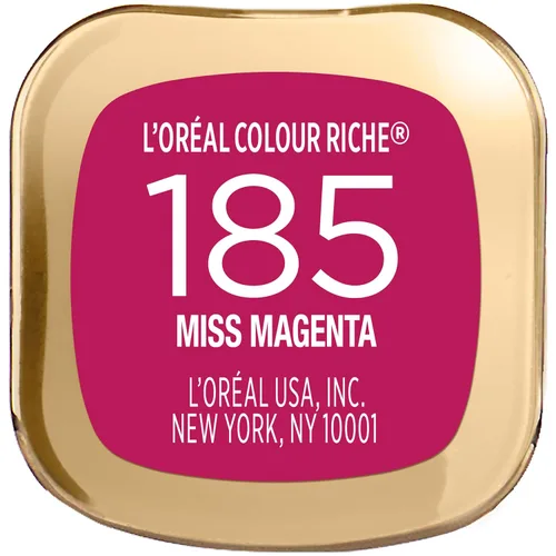 Miniatura 6 de L'Oréal Paris Colour Riche Original, Lápiz labial cremoso hidratante satinado con aceite de argán y vitamina E, Miss Magenta, 1 unidad