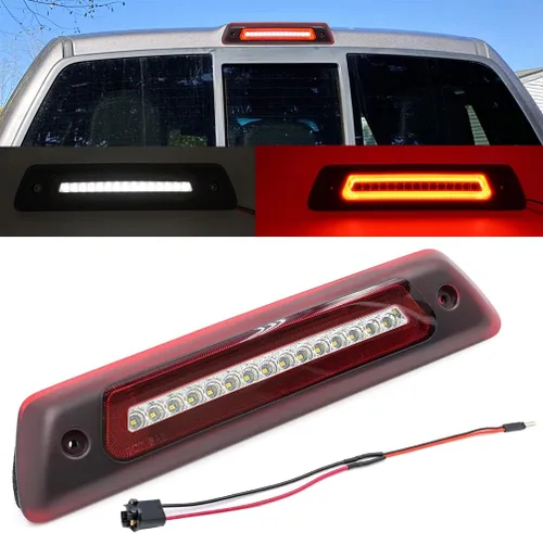 Miniatura 7 de Luces de freno terceras F150 para Ford F150 Raptor 2009 2010 2011 2012 2013 2014 Raptor luces de freno LED rojas 3ª, luces LED blancas