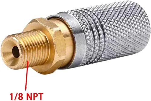 Miniatura 2 de Paintball PCP 1/8 "NPT Macho Rosca Acoplador HPA CO2 Tanque de Aire Conector de Recarga Rápida Desconexión Rápida Adaptador de Liberación Rápida