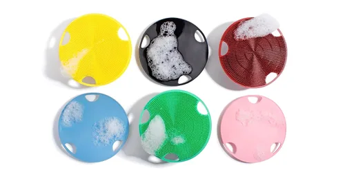 Miniatura 7 de Boie USA Exfoliante de cuerpo plano, exfoliante de ducha suave similar a la silicona y cepillo de limpieza corporal, reemplazo de lufa adhesivo a