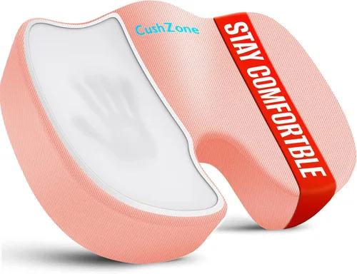 Miniatura 12 de CushZone Cojines para Silla de Oficina, Cojín de Espuma Viscoelástica para Coxis para Dolor de Coxis Silla de Oficina Asiento de Automóvil, Ciática