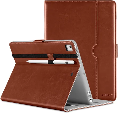DTTO para iPad de 9.7 pulgadas 5ª/6ª generación 2018/2017 con soporte para Apple Pencil, funda de piel premium con función atril para iPad de 9.7