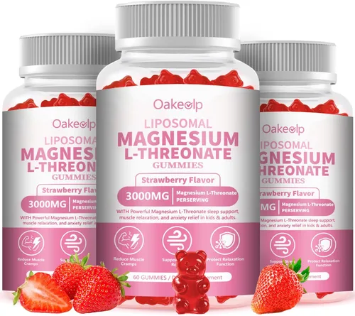 Miniatura 11 de Gomas de Treonato de Magnesio Liposomal de Alta Potencia 3000mg, Mejora Liposomal con 98% de Absorción, Suplementos de Treonato de Magnesio L