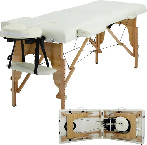 Miniatura 13 de Mesa de masaje portátil - Cama de spa plegable para fisioterapia, esteticista, tatuaje - negro