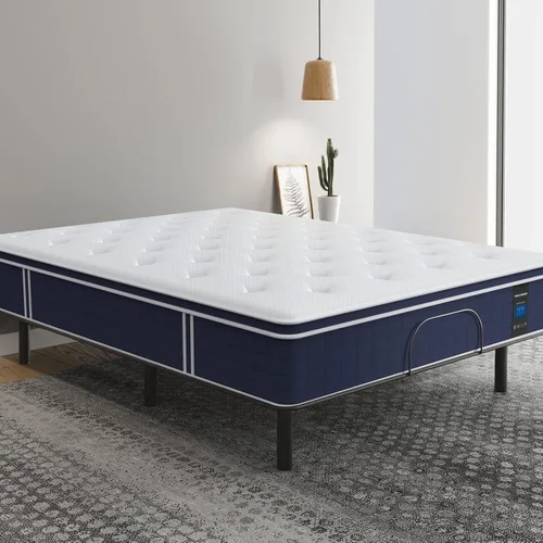 Miniatura 2 de Coolvie Colchón firme Queen de 12 pulgadas en una caja, colchón híbrido de espuma viscoelástica de gel tamaño Queen para noches frías y alivio