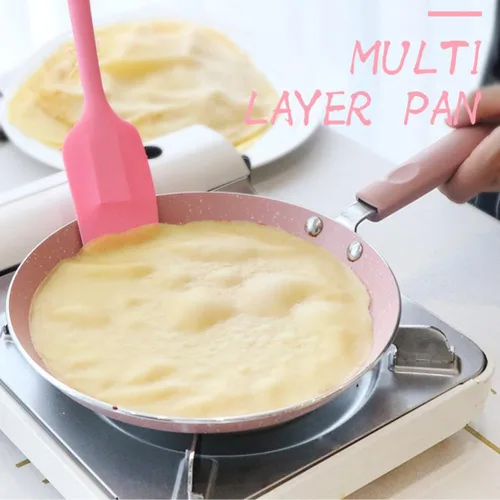 Miniatura 2 de Hemoton Sartén antiadherente de aluminio de 13.38 pulgadas para tortillas y panqueques, sartén saludable de doble uso con calor rápido y diseño apto