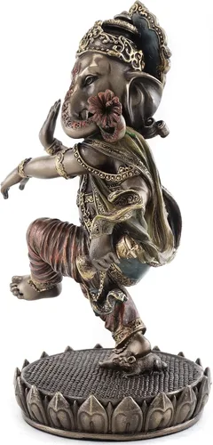 Miniatura 4 de Estatua de Ganesha bailando, bronce fundido en frío