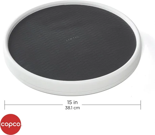 Miniatura 5 de Copco Pro - Mesa giratoria Lazy Susan de 15 pulgadas, organizador antideslizante para despensa o gabinete para especias, condimentos y botellas