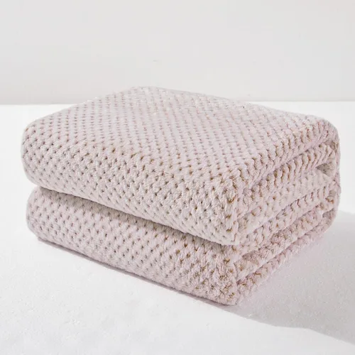Miniatura 22 de Exclusivo Mezcla - Manta de vellón extragrande para sofá o cama, mantas supersuaves y cálidas con textura de gofre, acogedora, mullida y ligera Azul