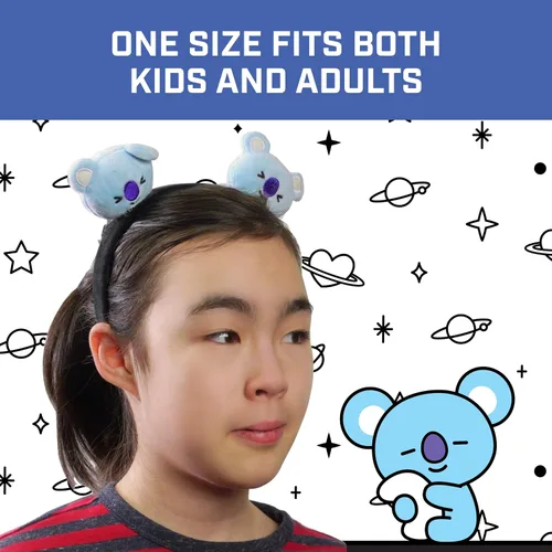 Miniatura 43 de Concept One BT21 LINE FRIENDS - Diadema bordada de felpa 3D para mujer, Chimmy
