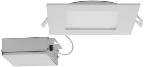 Miniatura 10 de Satco CCT Downlight LED de ajuste delgado con lente plana con controlador remoto, cuadrado de 8 pulgadas, color blanco