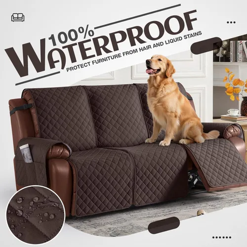 Miniatura 3 de KinCam Funda Impermeable para Sofá Reclinable, Fundas Antideslizantes para Sofá Reclinable de 3 Asientos, Funda para Sofá Reclinable Protector
