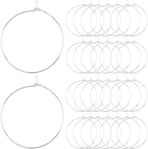 Miniatura 10 de Beebeecraft 1 caja de 100 piezas de aretes de aro chapados en oro de 18 quilates de acero inoxidable 316 con pines de 0.028 in para hacer aretes