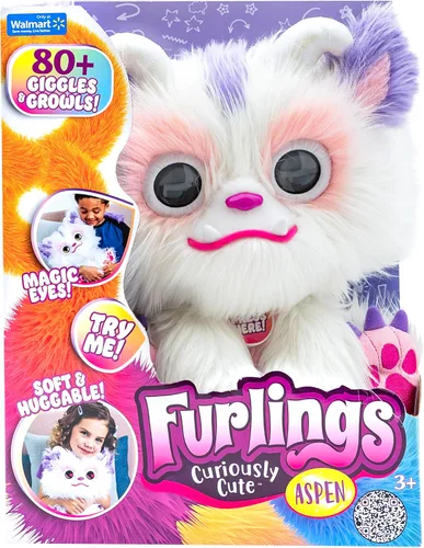 Miniatura 2 de Furlings Aspen - Juguete de peluche interactivo de 13 pulgadas, más de 80 sonidos y animaciones, regalo para niñas y niños mayores de 3 años