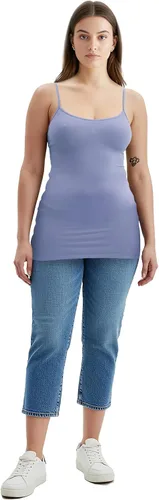 Miniatura 200 de Emmalise Camisola larga casual básica para mujer, con tirantes ajustables, top en capas