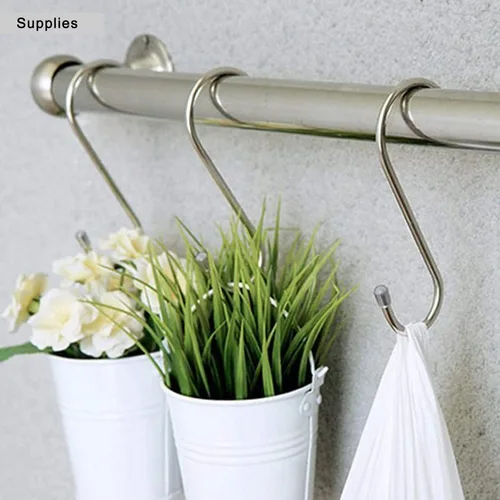 Miniatura 6 de Paquete de 10 ganchos en S resistentes de 3.5 pulgadas para plantas, exteriores, ligeros, tazas, ganchos grandes, color negro