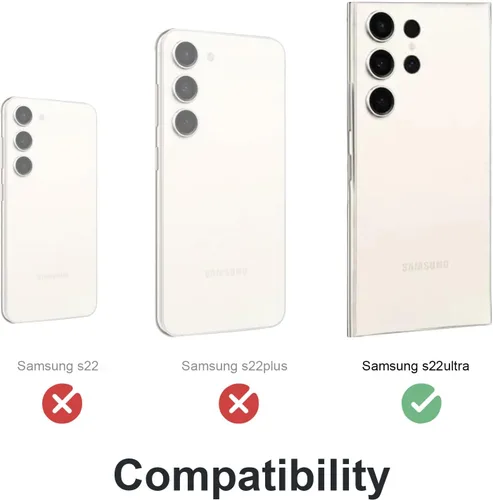 Miniatura 3 de Lunivop Funda para Samsung Galaxy S22 Ultra (6.8 pulgadas), carcasa rígida de metal 2022 para tornillo, protección de lente de pantalla integrada