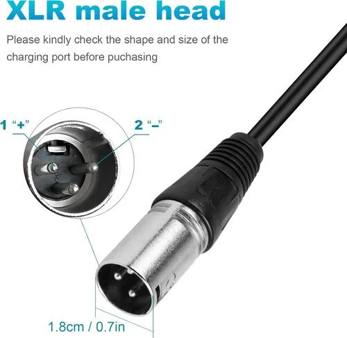 Miniatura 6 de Cargador XLR macho de 29V 5A de 3 pines para batería de 24 V para movilidad del orgullo, silla eléctrica Jazzy, Lakematic, Golden Technologies