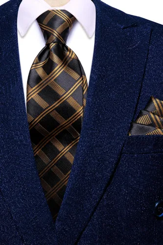 Miniatura 181 de Dubulle Corbata tejida de cachemira para hombre y gemelos de pañuelo para hombre, conjunto de gemelos para boda formal y negocios