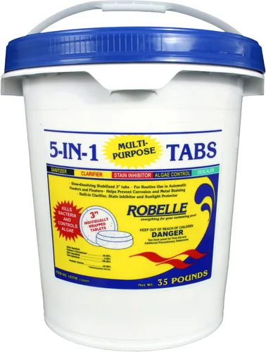 Miniatura 10 de Robelle tabletas de cloro multipropósito 5 en 1 de 3"., Blanco
