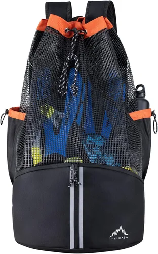 Miniatura 8 de GoHimal Scuba Diving Bag, XL Mesh Backpack for Scuba Diving and Snorkeling Gear & Equipment, Holds Mask, Fins, Snorkel