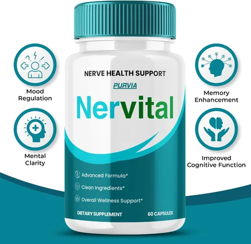 Miniatura 6 de Paquete de 2 cápsulas nerviosas, alivio de neuropatía de máxima fuerza para piernas y pies, estimulador de vitaminas para nervios, suplemento