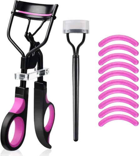 Miniatura 7 de Rizadores de pestañas Kit de cepillo para cejas para mujeres con rizador de pestañas, peine separador de pestañas, cepillos de rímel, pinzas