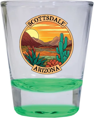 Miniatura 5 de Scottsdale Arizona Design A Souvenir - Vaso de chupito redondo transparente de 1.5 onzas Claro Individual