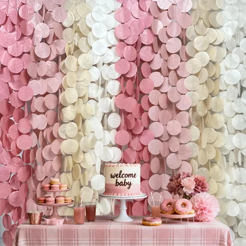 Miniatura 32 de Decoración para fiestas: telón de fondo amarillo degradado y papel de seda para cumpleaños, baby shower y más
