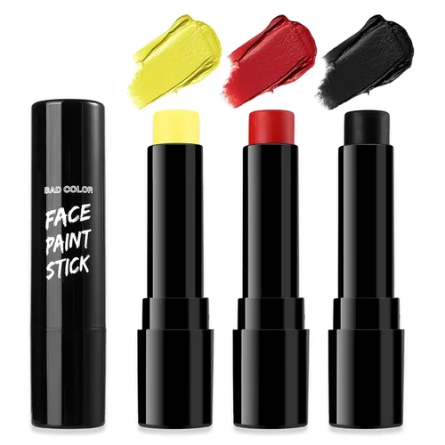 Miniatura 7 de BADCOLOR Pintura facial mezclable con crema negra para adultos, niños, ojos, softbol, fútbol, béisbol, deportes, no tóxica, hipoalergénica